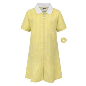 Yellow Gingham Summer Dress