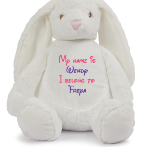 Large Personalised White Bunny Teddy