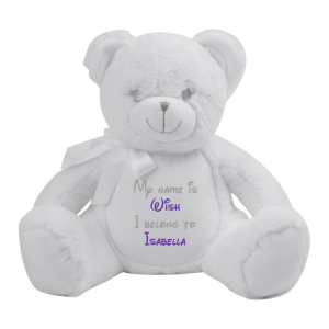 Large Personalised White Teddy Bear
